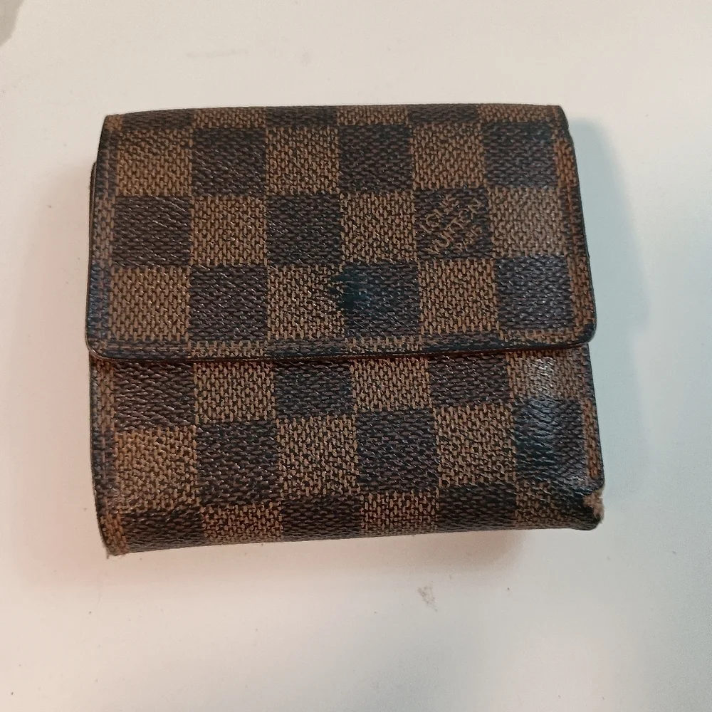 Authentic Louis Vuitton Damier Portefeuille Elise Wallet Purse
